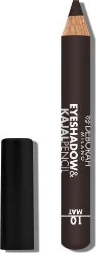 Deborah Eyeshadow & Kajal Pencil N.10 Brown Finish Mat Matita Occhi