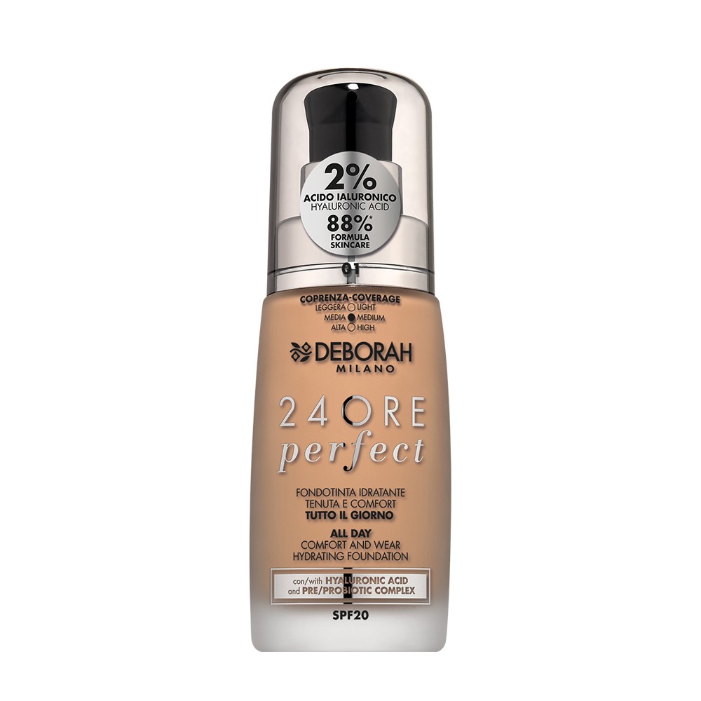 Deborah Fondotinta 24 Ore Perfect Con Acido Ialuronico N. 2 True Beige 1 St