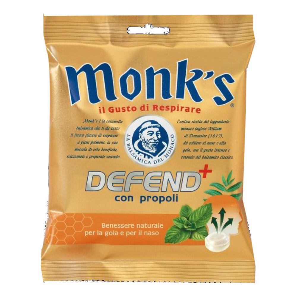 Monks Caramelle Defend Propoli 46g - Sollievo Naturale per Mal di Gola e Igiene Orale con Propoli