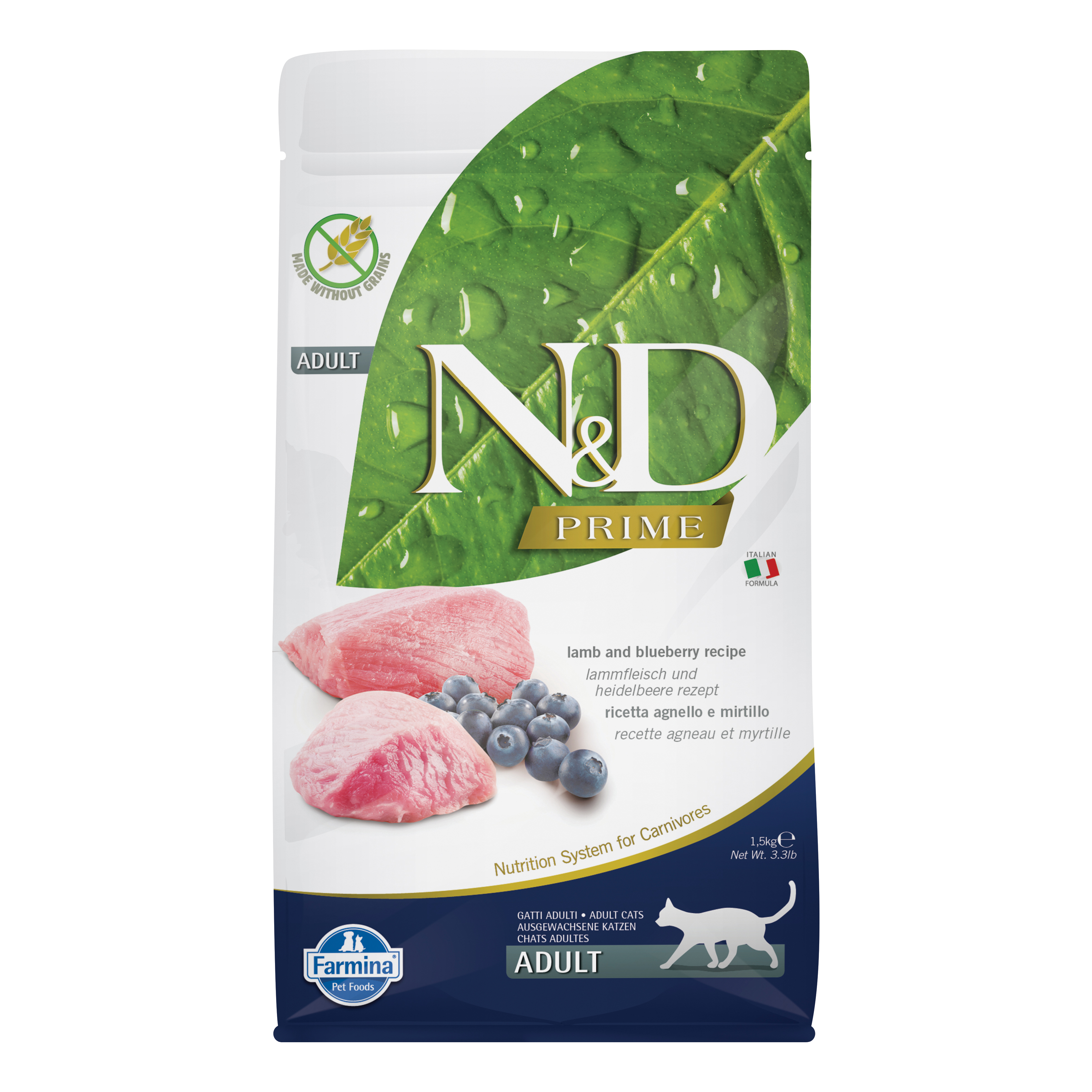 Farmina Gatto N&amp;D Prime Adulto Agnello &amp; Mirtillo 1,5 Kg