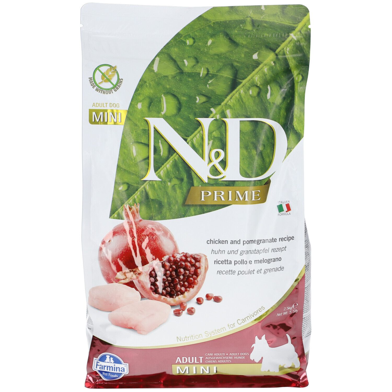 Farmina® N&D Prime Chicken & Pomegranate Adult Mini 2500 g Pellets