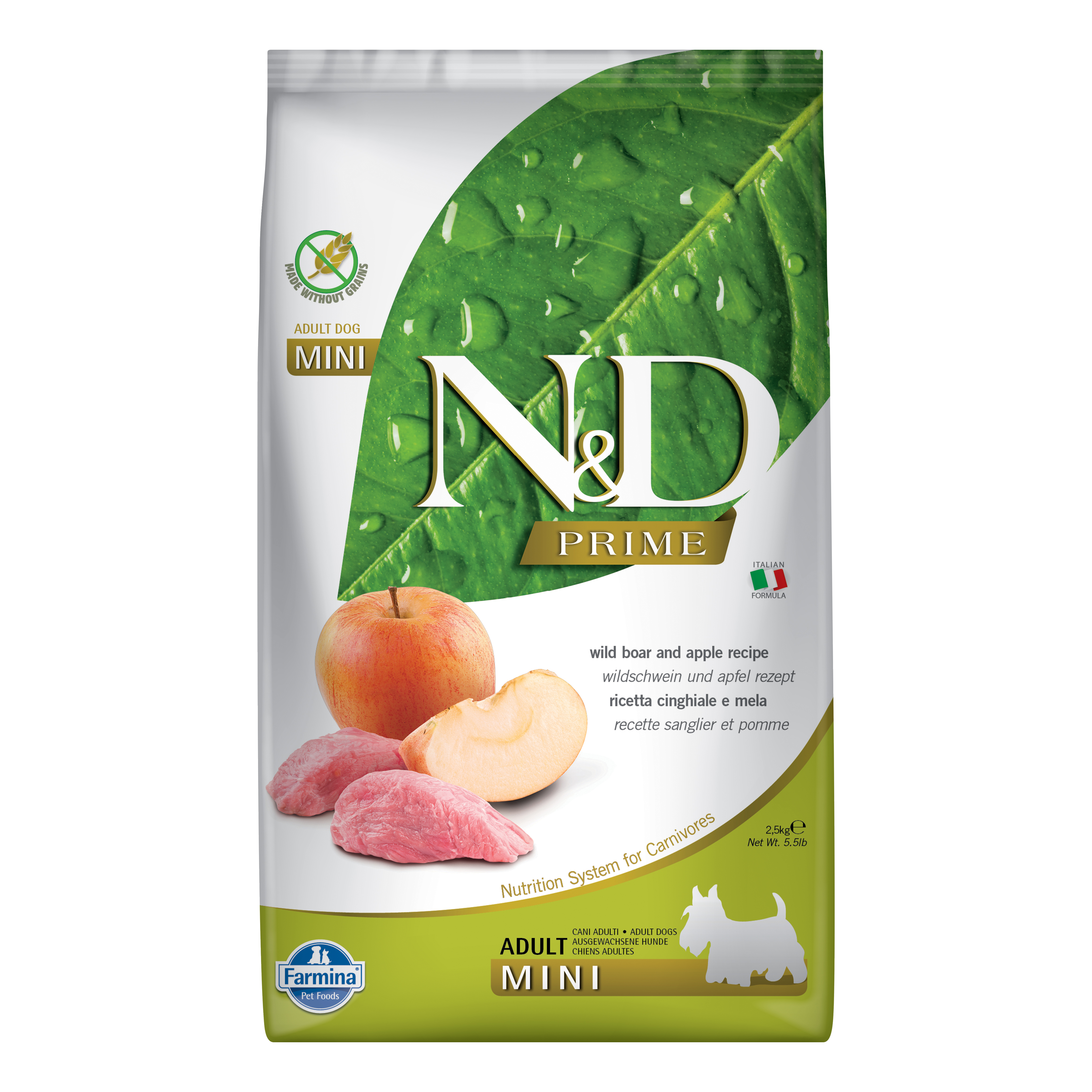 N&amp;d dog cinghiale e mela adult mini 2,5 kg