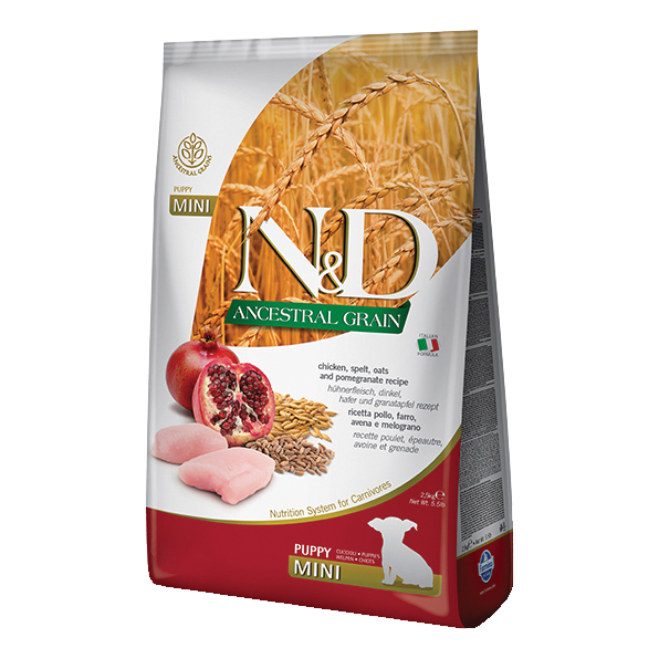 Farmina N&D Ancestral Grain Pollo E Melograno Cani Cuccioli Taglia Mini Sacco 800G — confronto prezzi