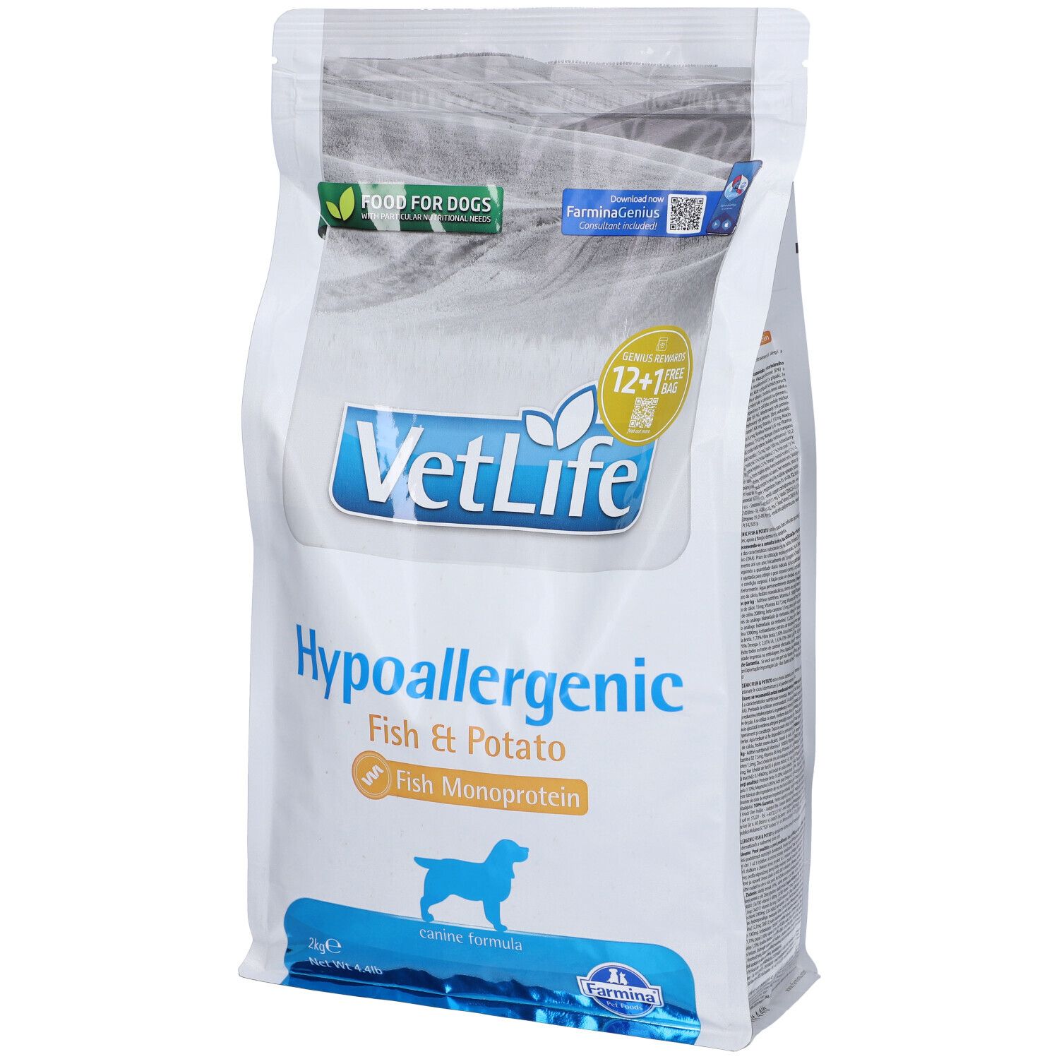 Vet Life Canine Hypoallergenic Fish & Potato 2000 g Mangime