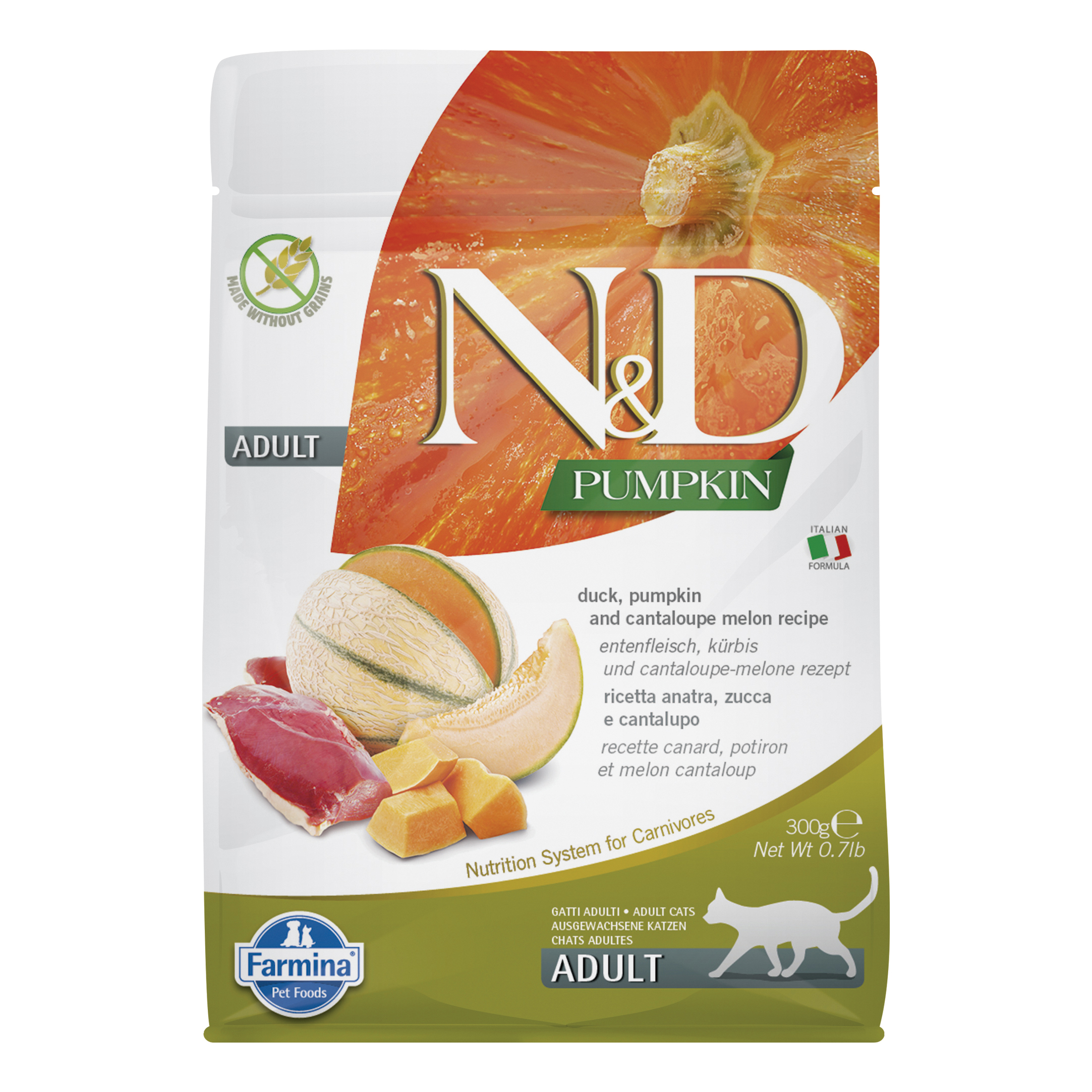 N&d pumpkin feline duck pumpkin and cantalupe adult 300 g — confronto prezzi