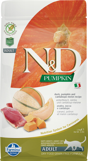 Farmina Gatto N&amp;D Pumpkin Adulto Anatra, Zucca &amp; Melone Cantalupo 1,5 Kg