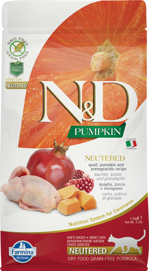Farmina® N&D Pumpkin Quail and Pomegranate Neutered 1500 g Pellets