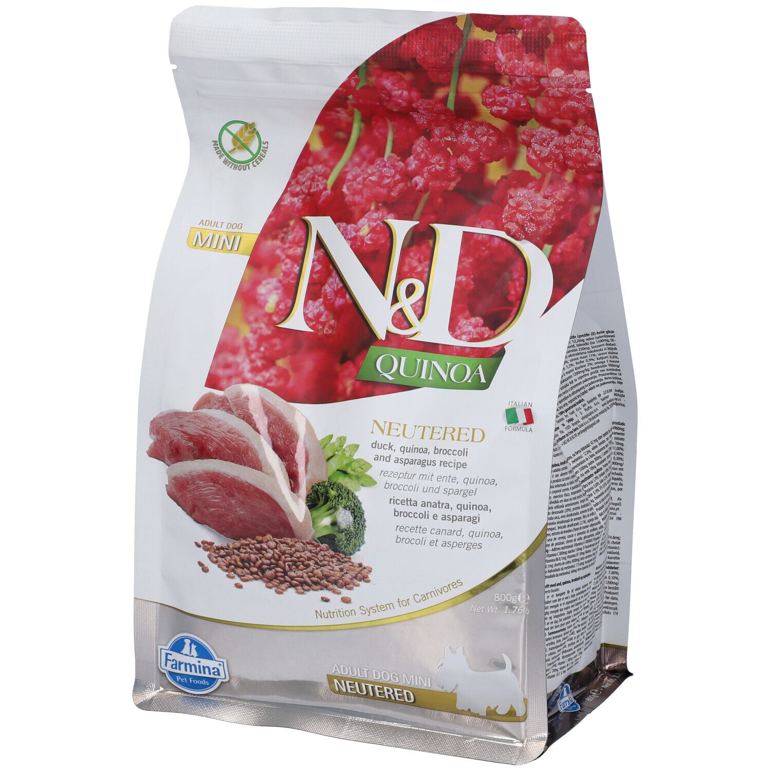 Farmina N&D Quinoa Crocchette per Cani Adulti Sterilizzati 800 Gr g Mangime
