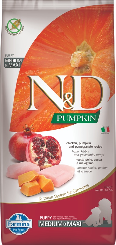 N&amp;d pumpkin dog pollo e melograno puppy medium/max 12 kg