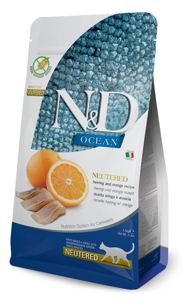 N&d ocean cat aringa e arancia adult neutered g 300 — confronto prezzi