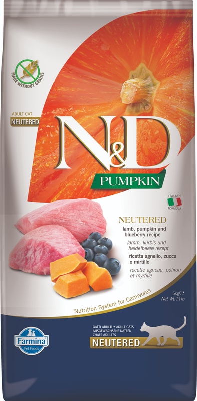 N&amp;d pumpkin cat agnello e mirtillo ad neutered 5 kg
