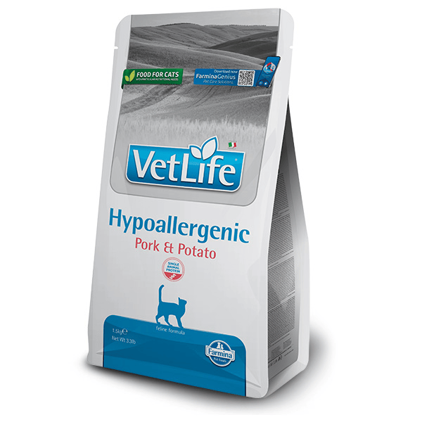 Farmina Vet Life Cat Hypoallergenic Pork&Potato 1,5kg Maiale E Patate Per Gatti