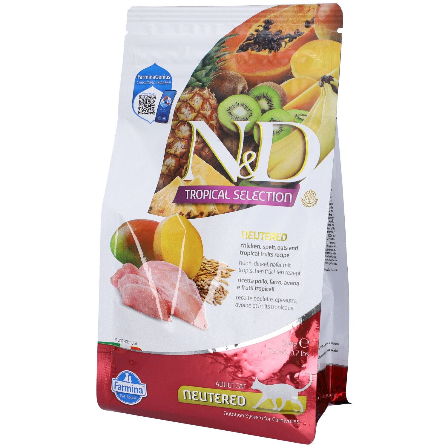 Farmina® N&D Cat Tropical Selection Chiecken Neutered 300 g Mangime