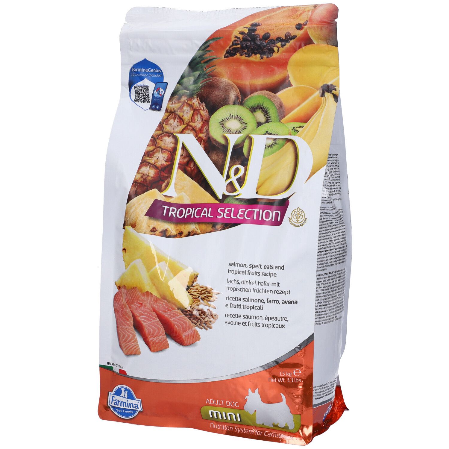 Farmina® Dog Tropical Selection Salmon Adult Mini 1500 g Mangime — confronto prezzi