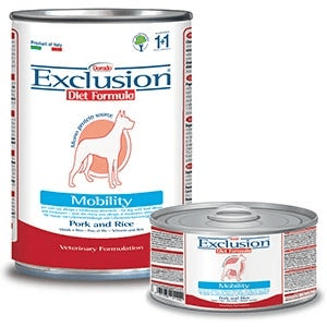 Exclusion Veterinary Diet Formula Mobility Maiale/Riso Lattina 400Gr — confronto prezzi