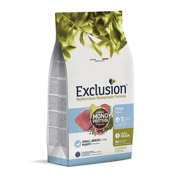Exclusion Mediterraneo Monoprotein Noble Grain Crocchette Al Tonno Per Cuccioli Taglia Piccola 2Kg — confronto prezzi