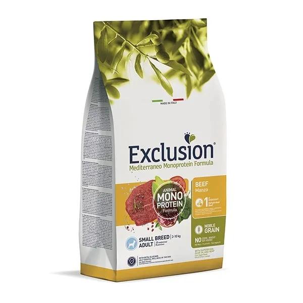 Exclusion Exclusion Exclusion Mediterraneo Monoprotein Adult Small Breed con Manzo 2 kg