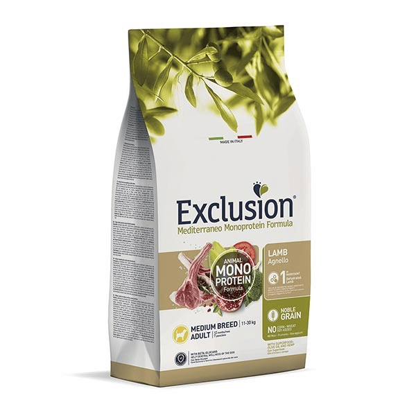Exclusion Mediterraneo Medium Adult Agnello 12kg Monoproteico Lamb