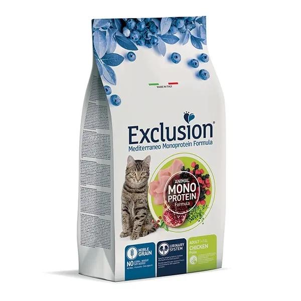 Exclusion Mediterraneo Monoprotein Adulto Pollo Cibo Secco per Gatti Sacco da 300 g
