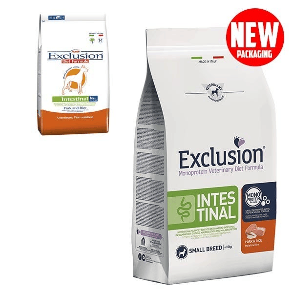 Exclusion Monoprotein Veterinary Diet Formula Intestinal Crocchette Suino/Riso Per Cani Sacco 2Kg — confronto prezzi