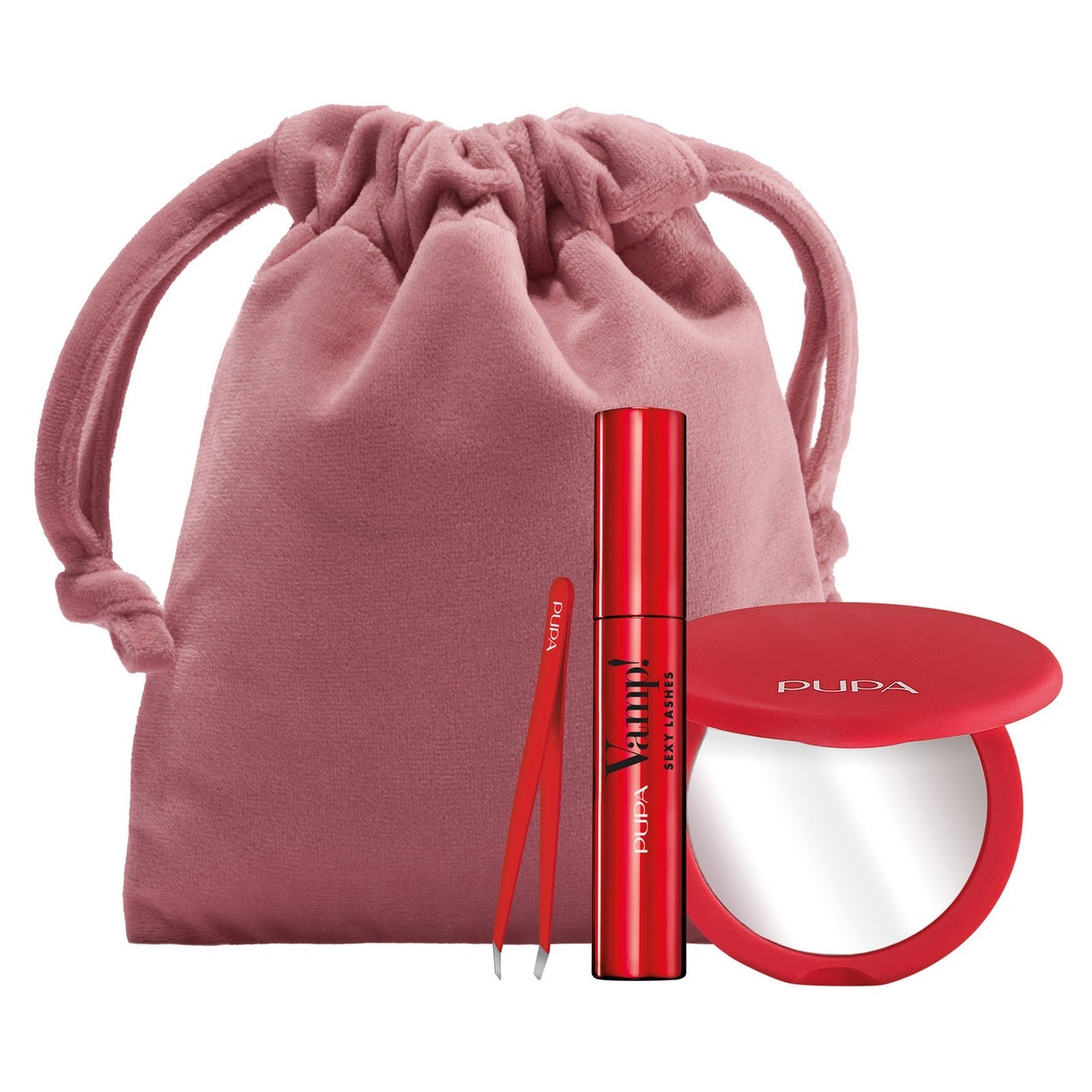 Pupa Essenziale Vamp! Cofanetto Con Mascara Sexy Lashes 011 Sexy Black + Pinzetta Sopracciglia + Specchio Doppio