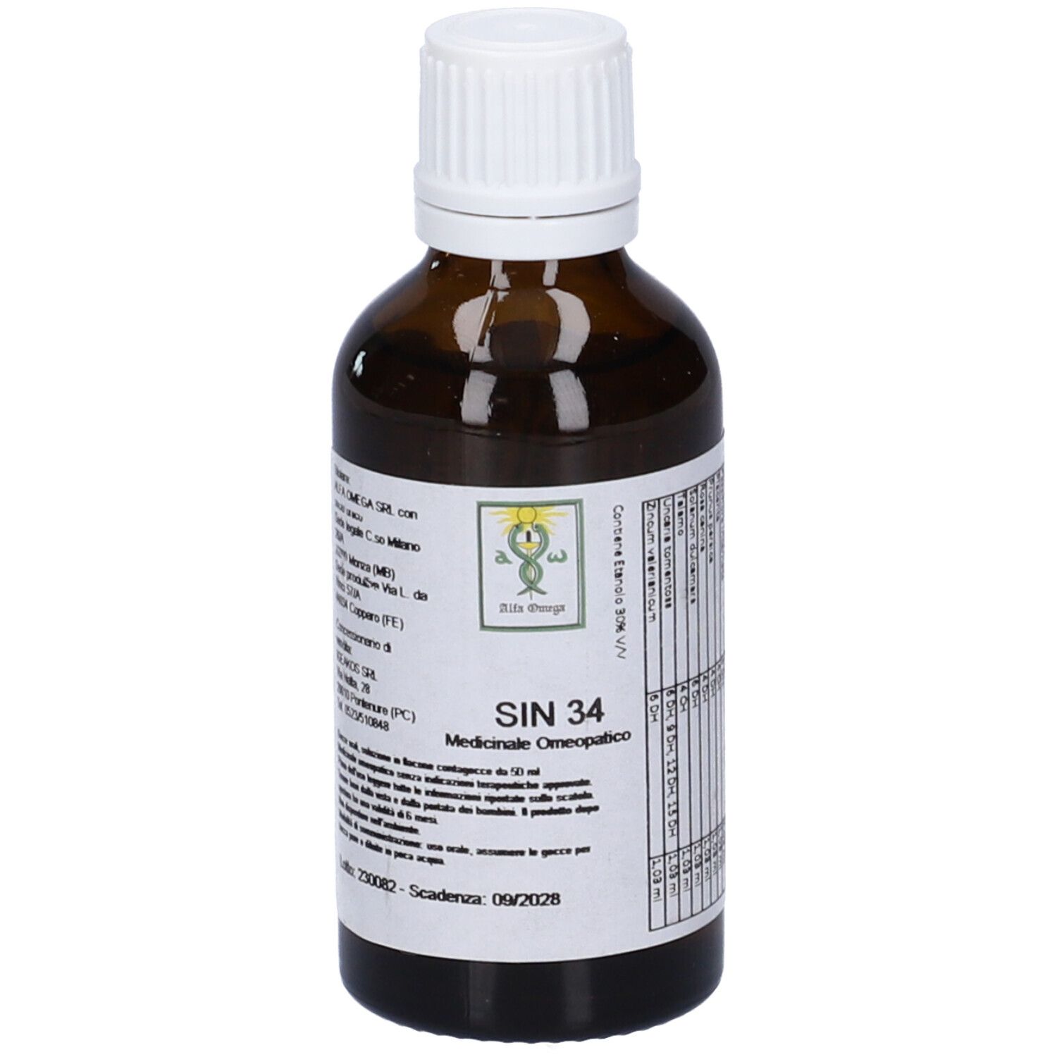Sin 34 50ml Gocce Alfaomega — confronto prezzi