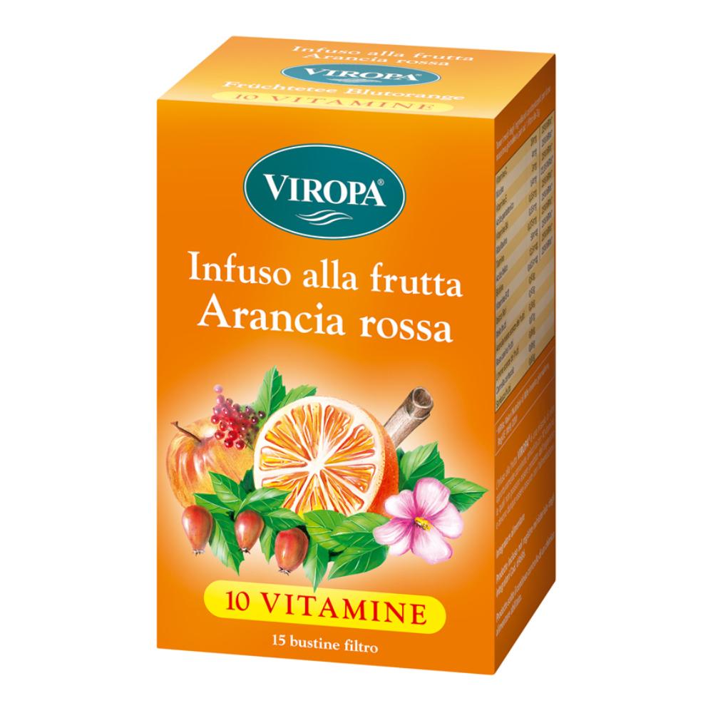 Viropa Infuso alla Frutta 10 Vitamine Arancia Rossa Bustine 15 pz filtro — confronto prezzi