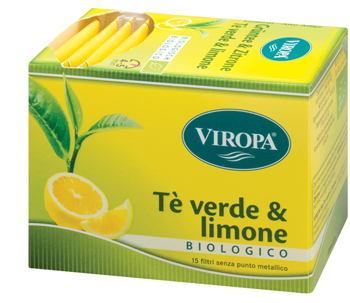 Viropa Tè Verde e Limone Biologico, 15 filtri