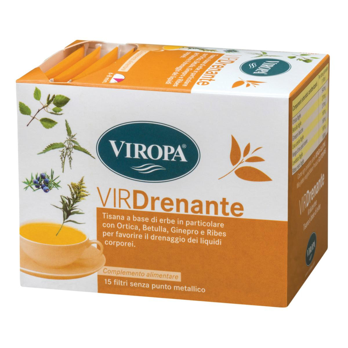 Viropa VIRDrenante Tisana, 15 filtri