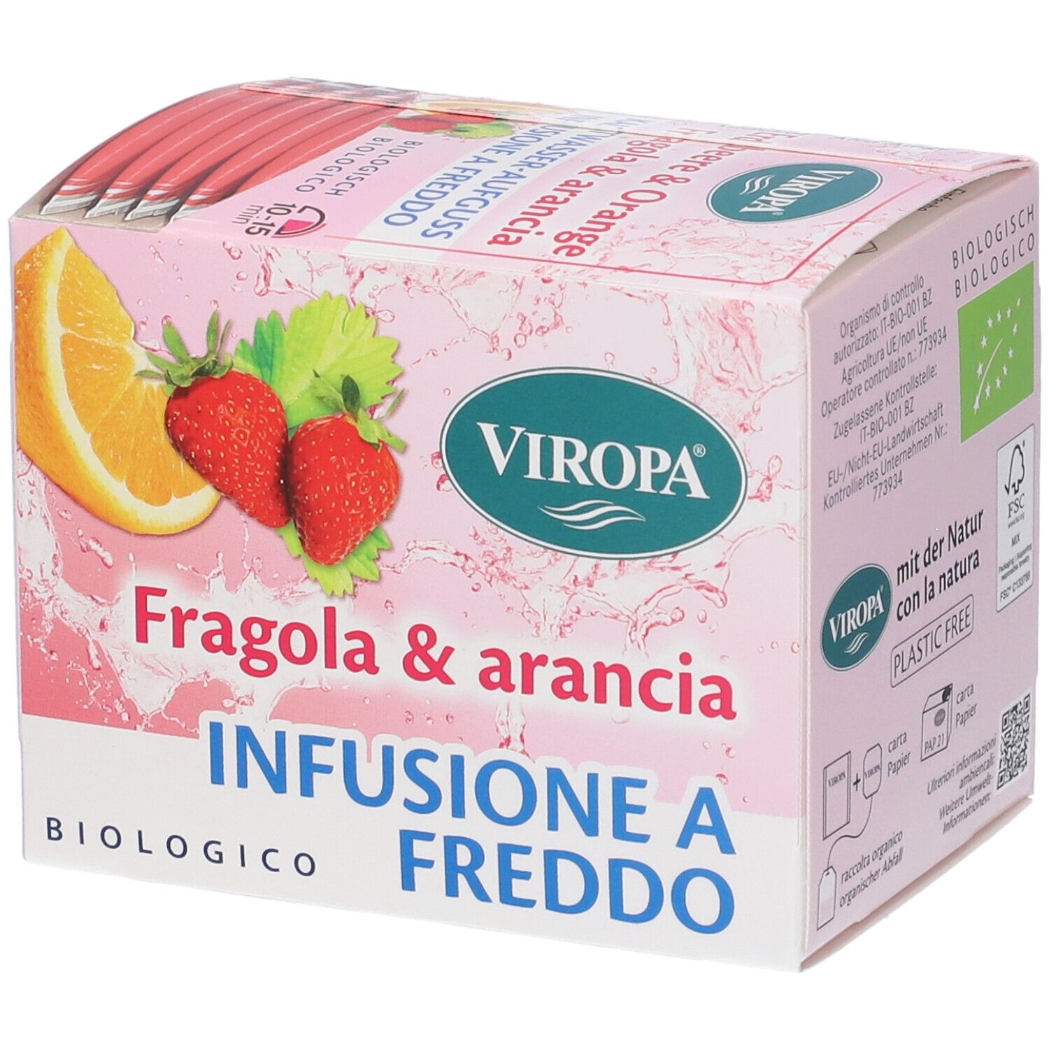 Viropa Infuso Fragola & Arancia Bio Bustine Filtro 1 pz filtro