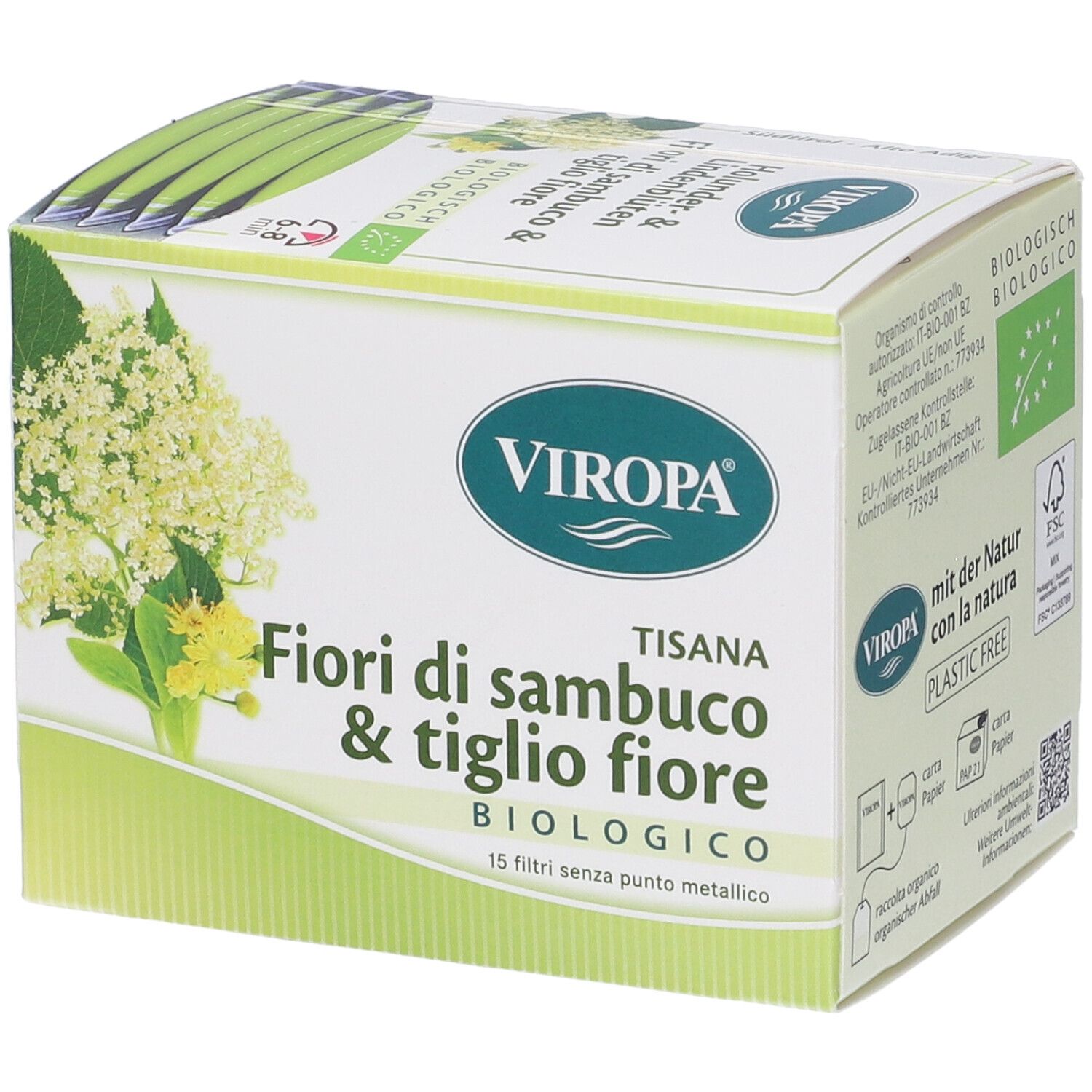 Tisana Fiori Di Sambuco & Tiglio Fiore Biologico Bustine 21 g — confronto prezzi