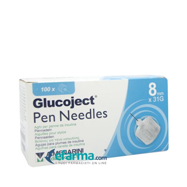 Menarini Glucoject Pen Needles Aghi Per Penna Da Insulina 8 mm 31G 100 Pezzi