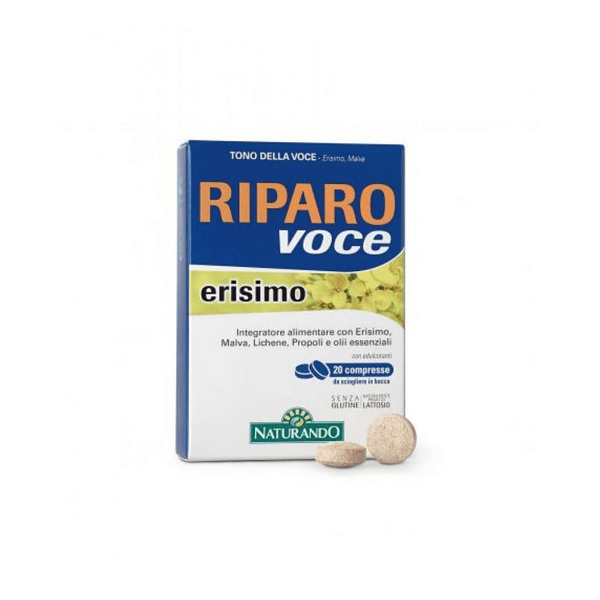 Riparo Voce Erisimo Integratore Alimentare Lenitivo per la gola 20 compresse