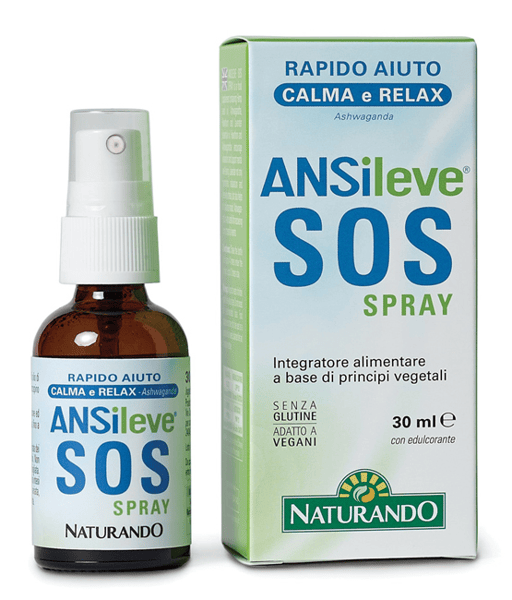 Naturando Ansileve Sos Spray 30 ml Rilassante Naturale per Stati d?Ansia, Stress e Tensione Nervosa