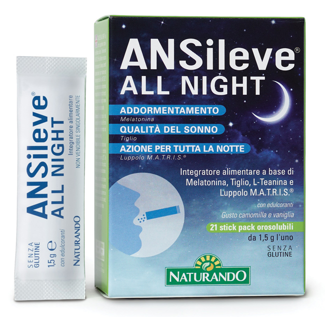 Naturando Ansileve All Night 21 Stick Pack Orosolubili — confronto prezzi