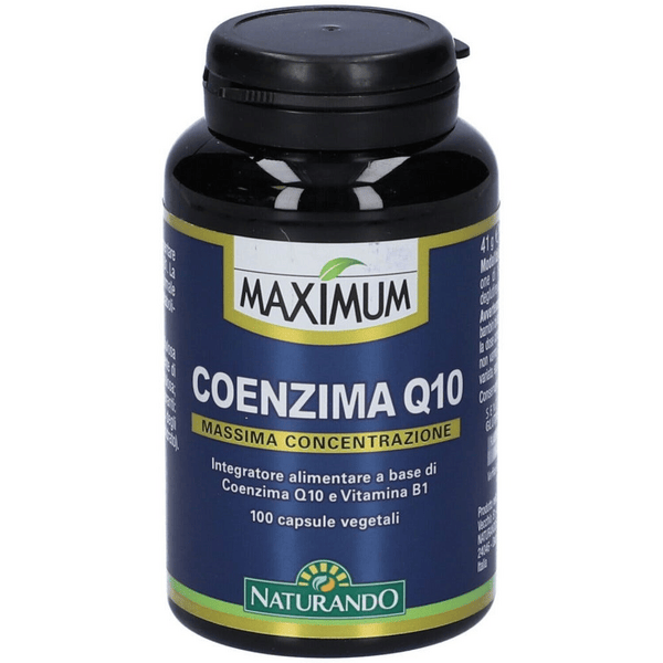 Maximum Coenzima Q10 e Vitamina B1 per Funzione Cardiaca 100 capsule