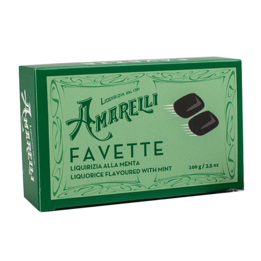 Amarelli Favette Liquirizia Dura alla Menta 100 g Caramelle