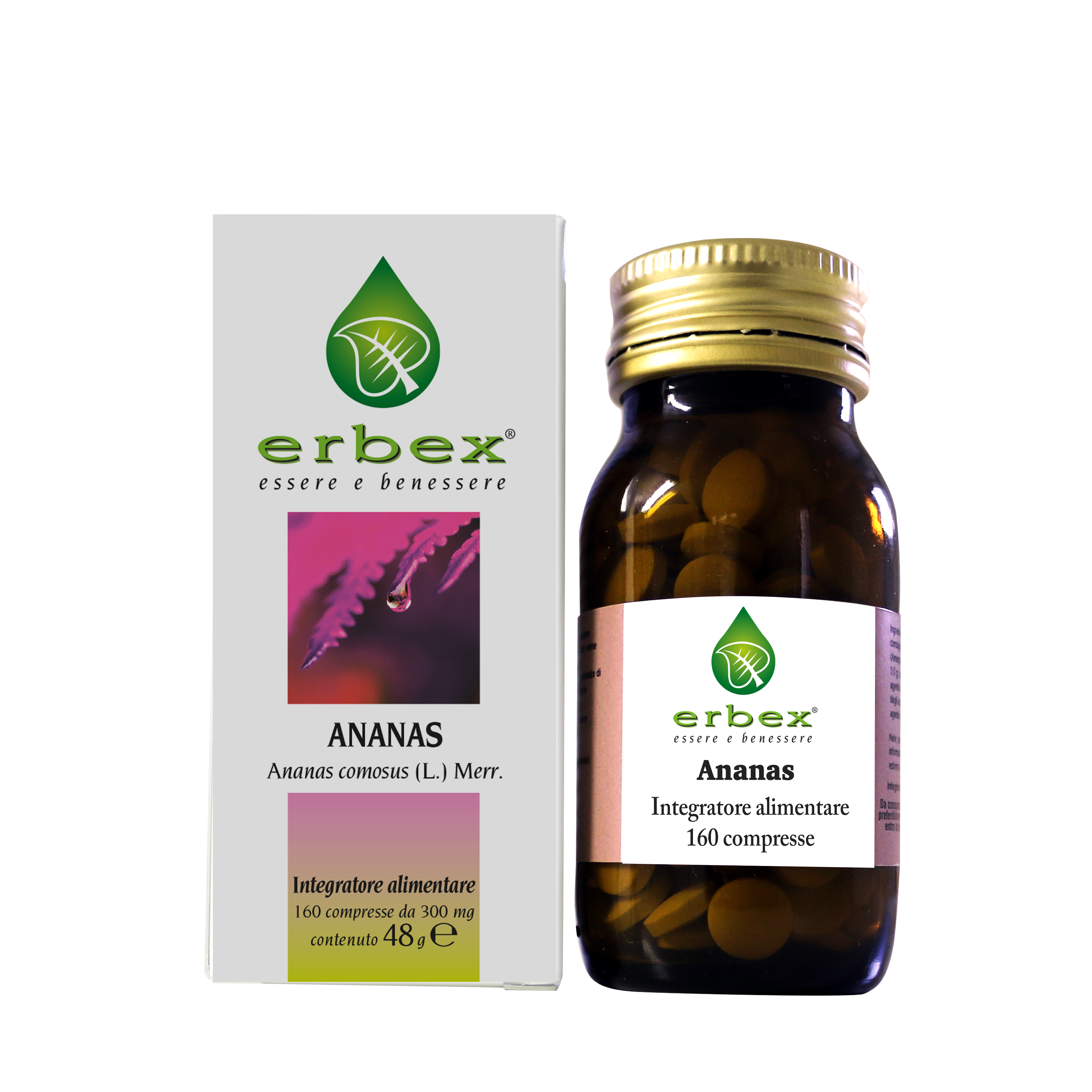 Erbex Ananas Gmb Compresse 160 pz