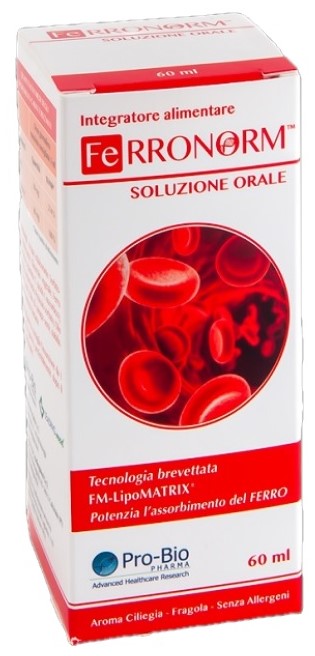 Ferronorm Integratore Tonico Che Potenzia L'assorbimento Del Ferro Soluzione Orale 60ml