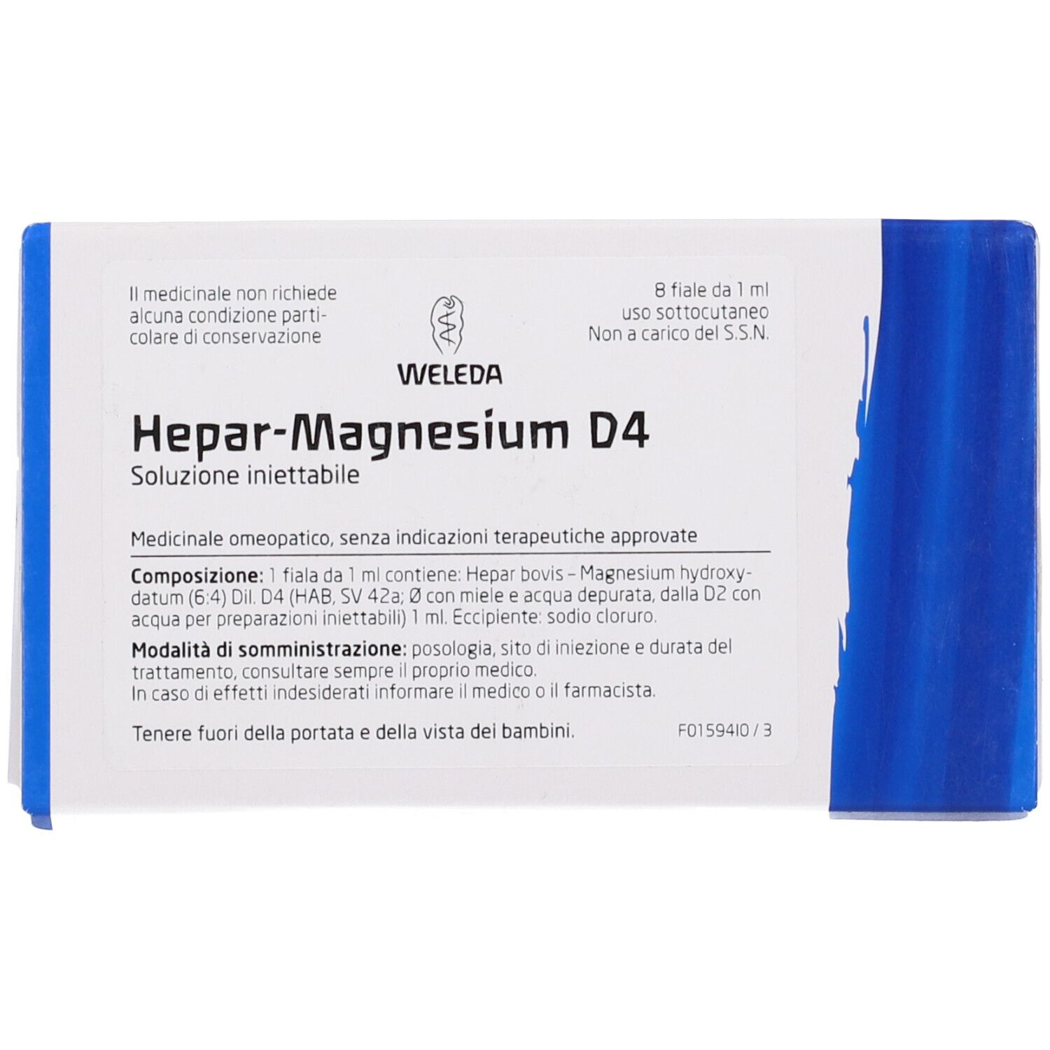 Weleda Hepar Magnesium D4 8 Fiale Da 1 ml L'Una 8x1