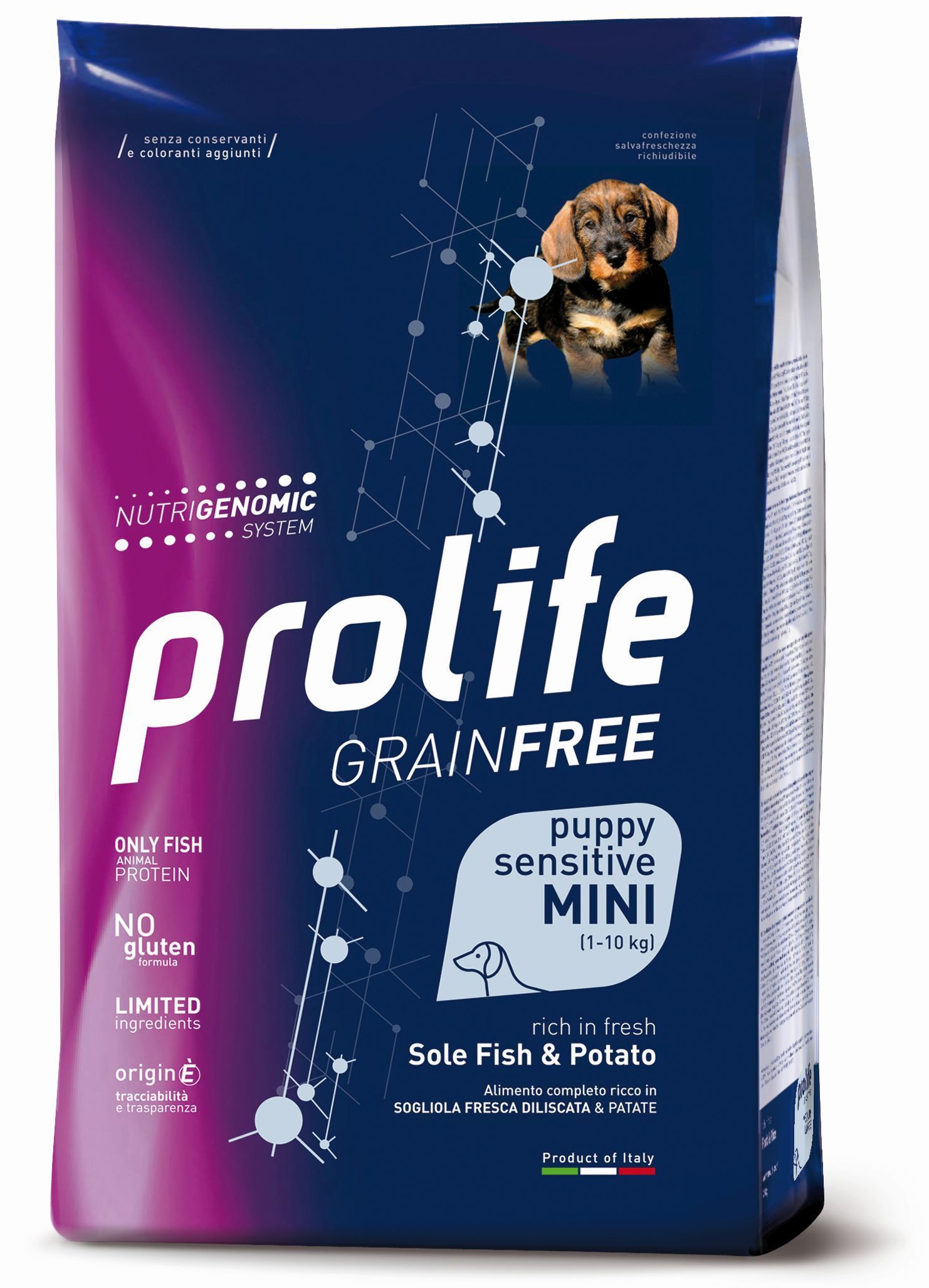 Prolife Grain Free Puppy Sensitive Sole Fish e Potato - Mini 2 kg