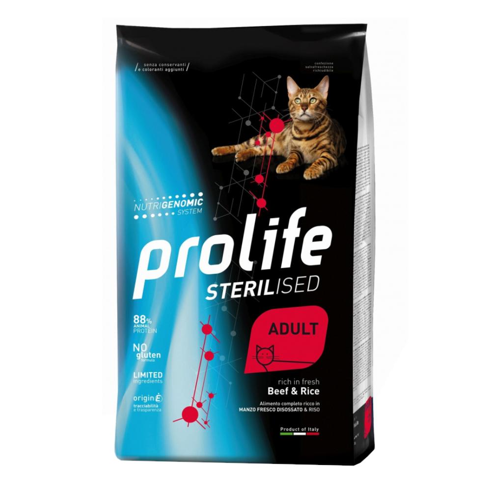 Prolife Gatto Sterilised Adulto Manzo &amp; Riso 1,5 Kg