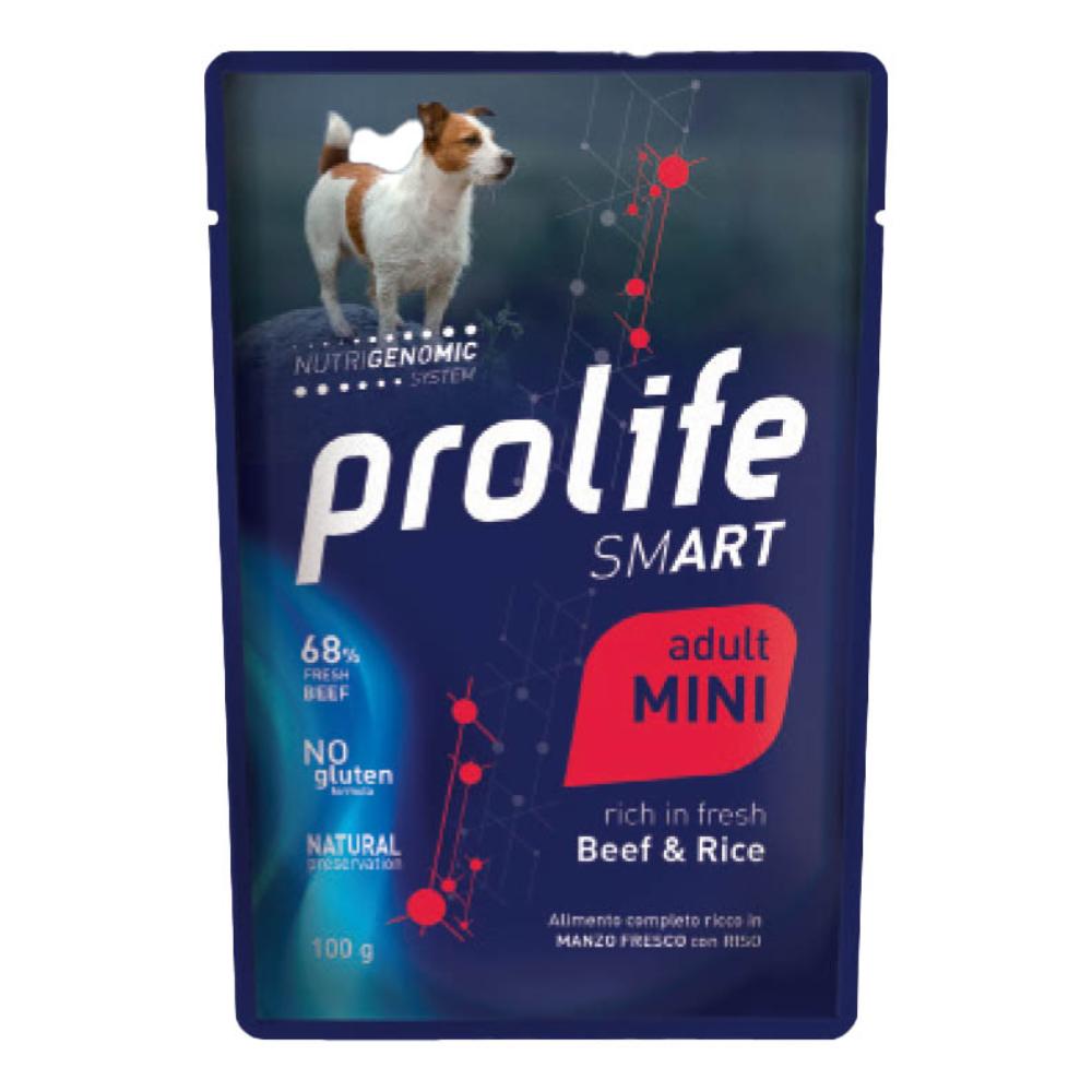 Prolife Cane Smart Adulto Mini Manzo &amp; Riso Busta 100 Gr — confronto prezzi
