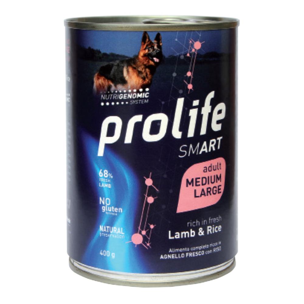 Prolife Cane Smart Adulto Medium&amp;Large Agnello &amp; Riso Lattina 400 Gr — confronto prezzi