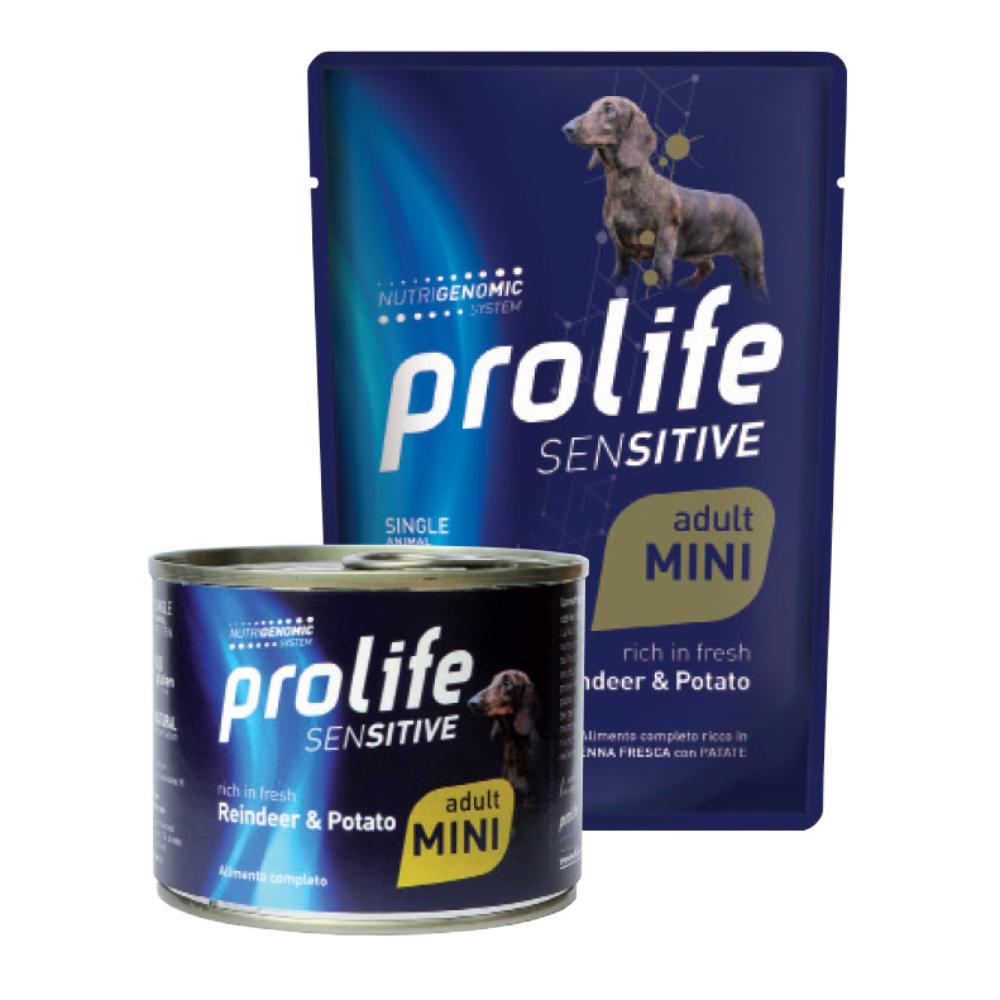 PROLIFE CANE SENSITIVE MINI ADULT RENNA PATATE 100GR (bustina) — confronto prezzi