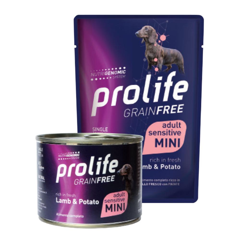 Prolife Cane Grain Free Sensitive Adulto Mini Agnello & Patate Busta 100 Gr — confronto prezzi