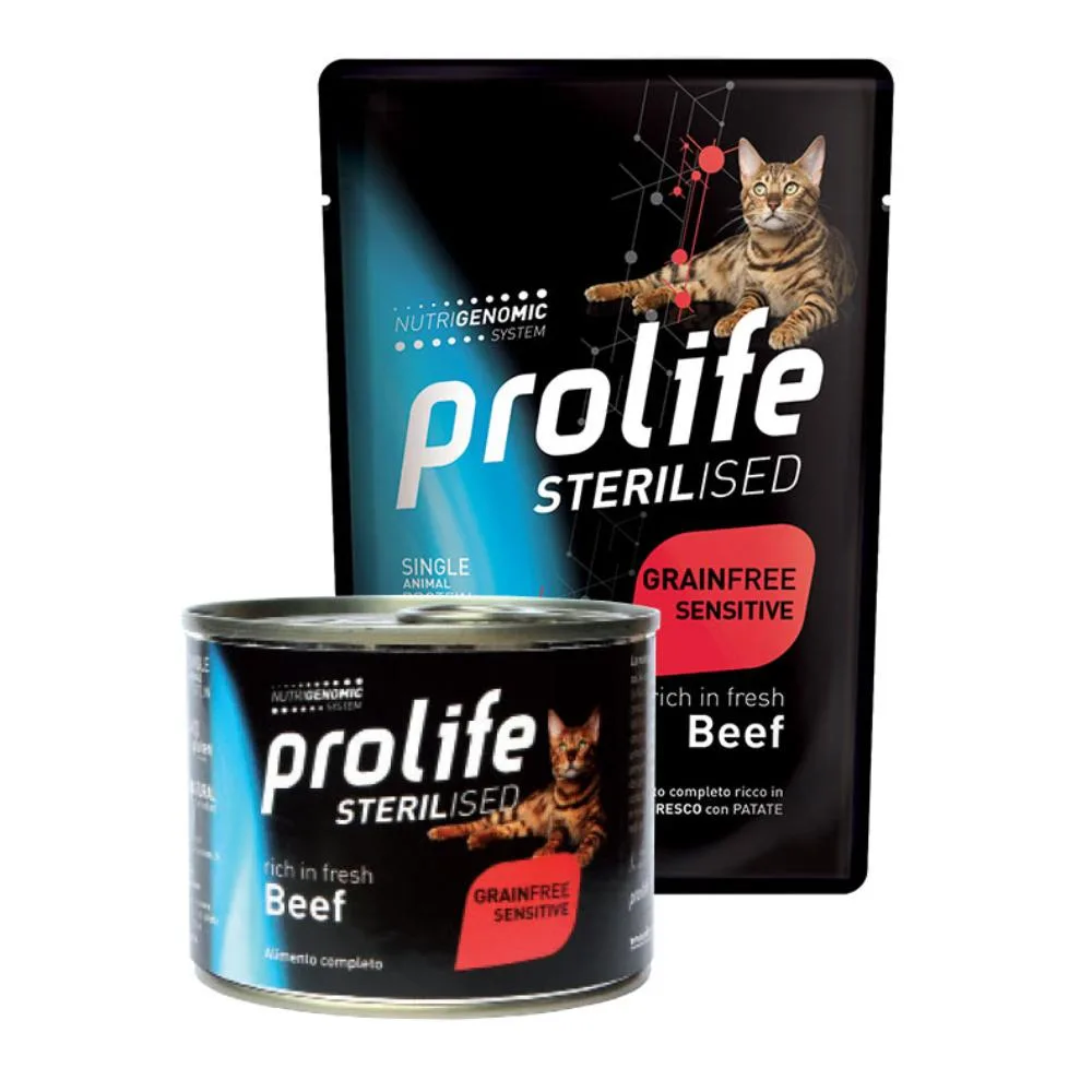 Prolife Gatto Sterilised Adulto Manzo &amp; Riso Busta 85 Gr — confronto prezzi