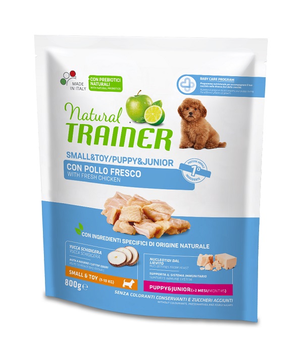 TRAINER NATURAL CANE SMALL/TOY PUPPY/JUNIOR POLLO 800GR