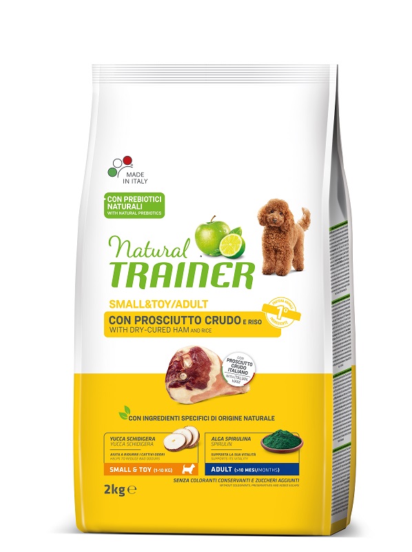 Trainer Cane Natural Adulto Small&amp;Toy Prosciutto Crudo &amp; Riso 2 Kg