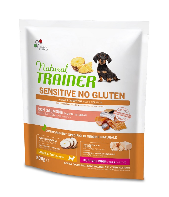 Trainer Cane Natural Sensitive Puppy&amp;Junior Mini Salmone 800 Gr